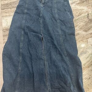 Blue Denim Jeans Maxi skirt Size Small